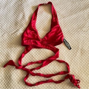 Red Bodyzone Wrap Around Top RAVER EDM